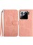 Xiaomi 15 Pro Kılıf Askılı Deri Telefon Kılıfı, Çiçek Baskı-Pembe (Yurt Dışından) 1