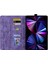 Xiaomi Pad 7 Kılıf Flip Deri Telefon Kapağı Için Kiraz Çiçeği Kedi Baskılı-Mor (Yurt Dışından) 2