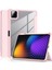 Xiaomi Pad 7 Pro/pad 7 Kılıf Üç Katlı Pu Deri+Tpu+Şeffaf Pc Arka Kapak-Pembe (Yurt Dışından) 1