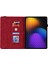 Xiaomi Pad 7 Pro / Pad 7 Için Kılıf Kart Tutucu Çizilmez Deri Kapak Gül Çiçek Baskı-Mor (Yurt Dışından) 2