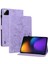 Xiaomi Pad 7 Pro / Pad 7 Kılıf Zambak Çiçeği Künye Kart Yuvaları Deri Tablet Kapağı-Mor Için (Yurt Dışından) 1