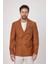 Fatuse Erkek Camel Kruvaze 6 Adet Metal Düğmeli 4 Mevsim Blazer Ceket 1