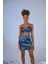 Askılı Crop Saten Fancy Büstiyer Lacivert 2