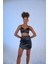 Askılı Crop Saten Fancy Büstiyer Siyah 1
