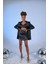 Askılı Crop Saten Fancy Büstiyer Siyah 3