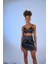 Askılı Crop Saten Fancy Büstiyer Siyah 4