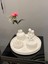 5 Parça Modern Dekoratif Beton Sunumluk Tepsi, Lotus Mum, Sarılan Çift, Mum Seti 1