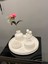 5 Parça Modern Dekoratif Beton Sunumluk Tepsi, Lotus Mum, Sarılan Çift, Mum Seti 3