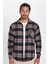 Erkek Slim Fit Dar Kesim Oduncu Tek Cep Kareli Kışlık Gömlek 4