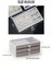 Modern Gri 3 Çekmeceli Takı Bijuteri Mücevher Kutusu Organizer Düzenleyici Şeffaf 13 x 23 x 10 cm 4