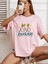 Be A Kind Human Baskılı Kadın Oversize Gri Salas T-Shirt Boyfriend 1