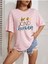 Be A Kind Human Baskılı Kadın Oversize Gri Salas T-Shirt Boyfriend 2