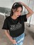 Siyah Best State Baskılı Oversize T-Shirt 1