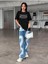 Siyah Best State Baskılı Oversize T-Shirt 2