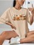 Toprak Oversize T-Shirt Coffee & Cartoon Baskılı 1
