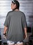 Füme Oversize T-Shirt Over Baskılı 3