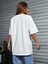 Kupa Kızı Baskılı Kadın Oversize Beyaz Salas T-Shirt Boyfriend 2