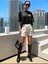 Kadın Cherısh Tıme Effect Baskılı Oversize Salaş T-Shirt Boyfriend 2