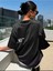 Kadın Cherısh Tıme Effect Baskılı Oversize Salaş T-Shirt Boyfriend 3