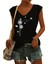 Kadın V Yaka Kolsuz Oversize Salas Boyfriend T-Shirt 1