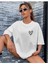 Tiny Heart Baskılı Kadın Oversize Salas T-Shirt Boyfriend 1