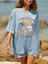 Surf Riders Baskılı Kadın Oversize T-Shirt Salaş Boyfirend 3