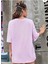 Kadın Tiny Heart Baskılı Kadın Oversize Salas T-Shirt 2