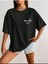 Kadın Smile Baskılı Oversize Salaş T-Shirt Boyfriend 3
