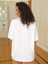 Beyaz Oversize T-Shirt Mountain Baskılı 4