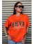Kadın Bhvr Oversize Baskılı T-Shirt Bluz 2