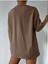Çizgi Yüz Baskılı Kadın Oversize T-Shirt Salaş Boyfirend 2