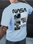 Nasa Baskılı Oversize Erkek T-Shirt Salaş Boyfirend 1
