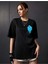 Ateş/su Baskılı 2'li Takım Oversize Salas T-Shirt Boyfriend 2