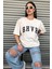 Kadın Bhvr Oversize Baskılı T-Shirt Bluz 1