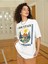 Beyaz Oversize T-Shirt Mountain Baskılı 3