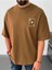 Kupa A / J Baskılı Oversize Erkek T-Shirt Salaş Boyfirend 1