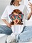 Pop Art Face Baskılı Oversize T-Shirt Salas Boyfriend 1