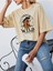 Bej Oversize T-Shirt Wild Baskılı 2