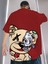 Crazy Bear Baskılı Oversize Erkek T-Shirt Salaş Boyfirend 1