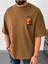 Beach Resim Baskılı Oversize Erkek T-Shirt Salaş Boyfirend 3