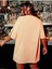 Bej Oversize T-Shirt Flavor Town U.s.a Baskılı 2
