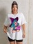Mor Şapkalı Cadı Baskılı Oversize T-Shirt Salas Boyfriend 4