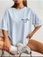 Kadın Smile Baskılı Oversize Salaş T-Shirt Boyfriend 1