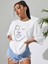 Face Baskılı Kadın Oversize Salaş T-Shirt Boyfriend 2