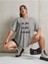 Be You Baskılı Gri Oversize T-Shirt Salaş Boyfirend 4
