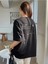Siyah Life Baskılı Oversize T-Shirt 4