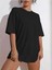 Kadın Smile Oversize Salas Boyfriend Baskılı T-Shirt Top Bluz 3