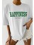 Happıness Baskılı Kadın Oversize Salas T-Shirt Boyfirend 3