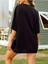 Siyah Oversize T-Shirt Take Me A Way Baskılı 3