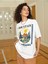 Beyaz Oversize T-Shirt Mountain Baskılı 3